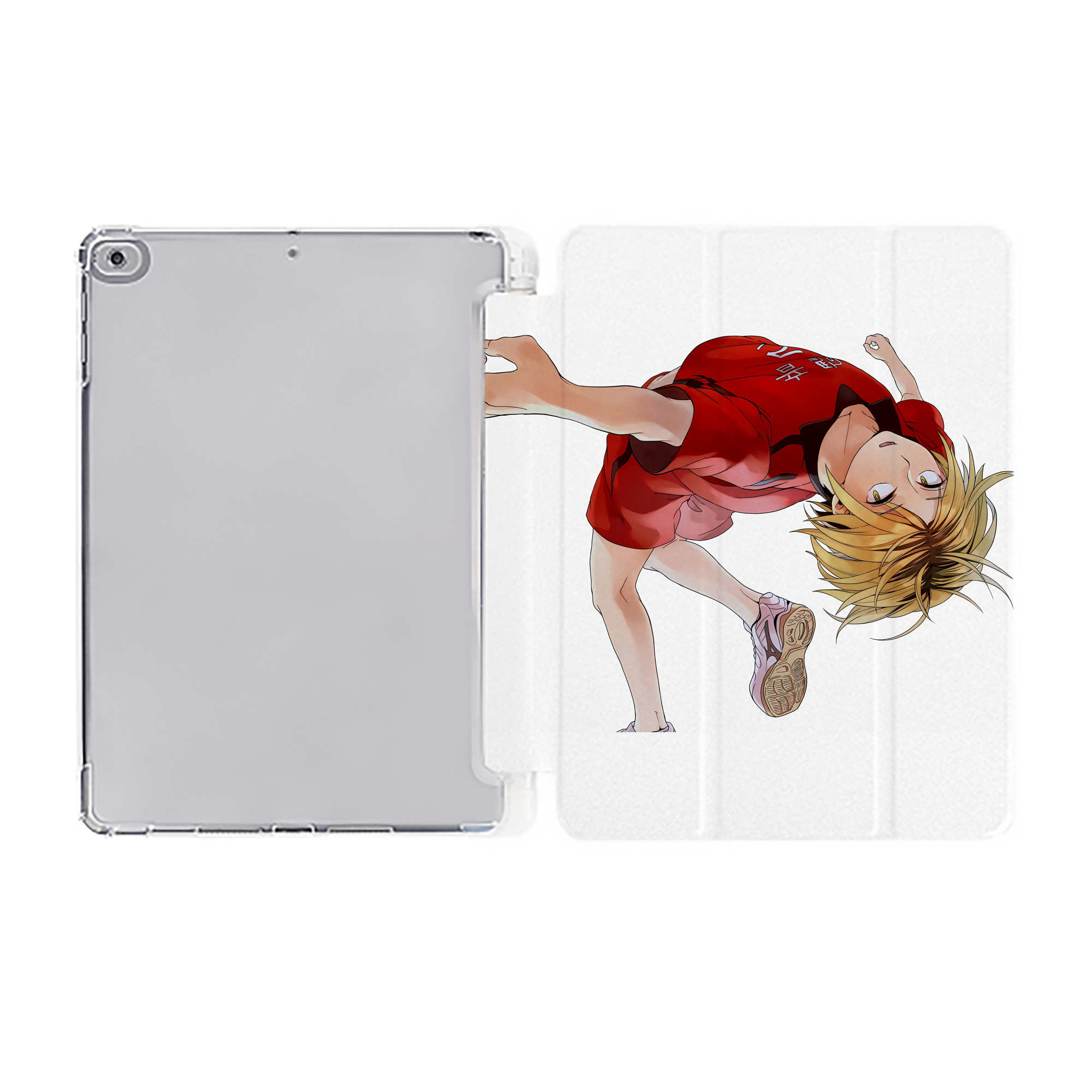 （画像用） ハイキュー!! Haikyu!! IPad ケース ペン収納付き 三つ折りスタンド PUレザー×シリコン 対応機種9.5/10.5/10.9インチ